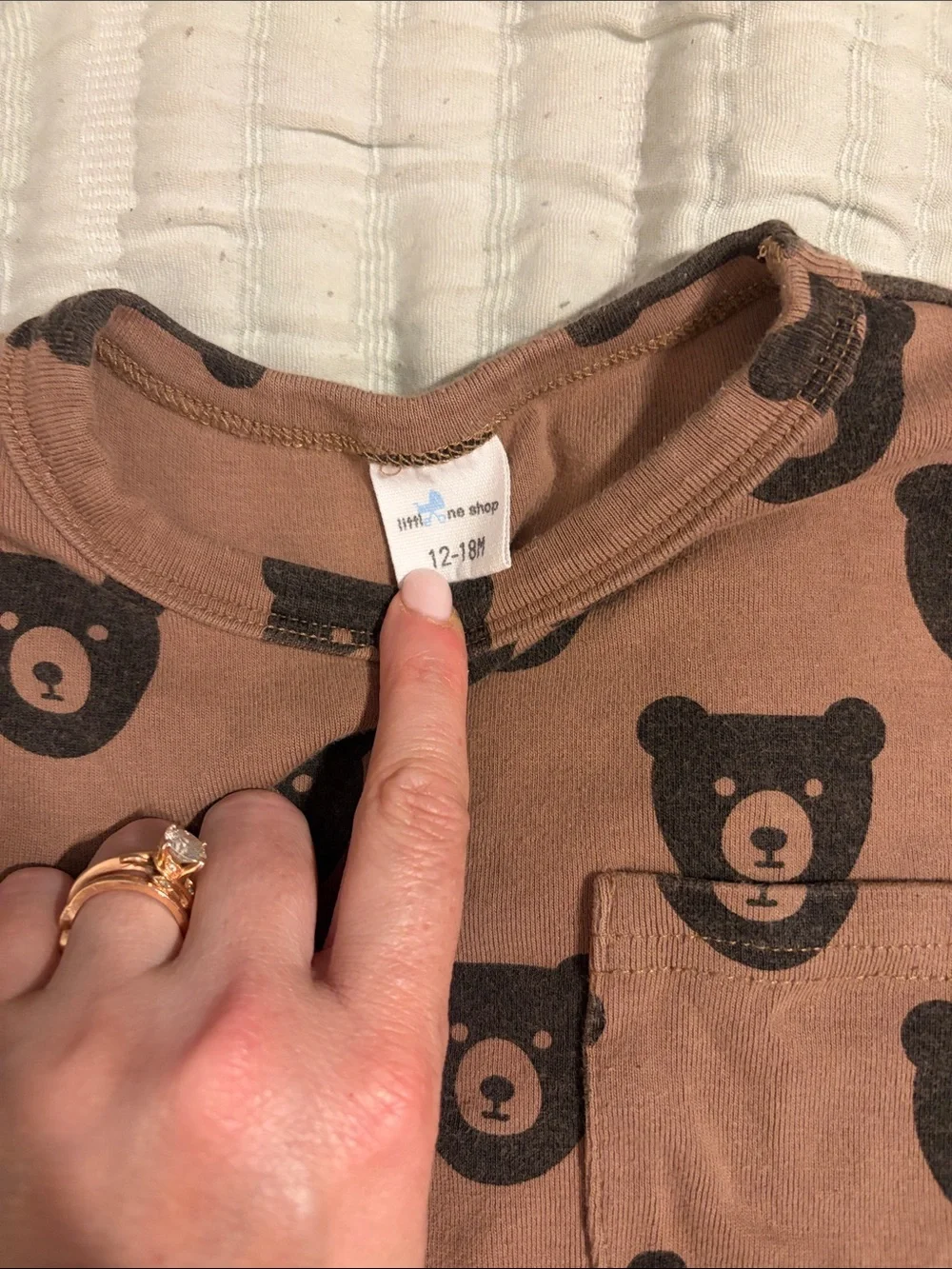 Little One Shop Brown Bear Bubble Onesie